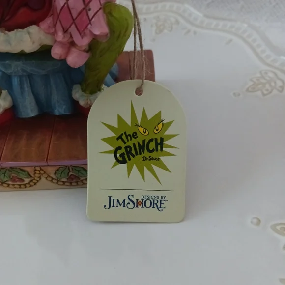 Jim Shore The Grinch Dr Seuss with Max and Cindy Lou - Green, Red, Pink - Picture 6 of 10